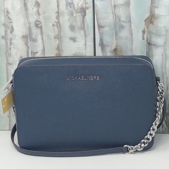NWT Michael Kors jet set travel crossbody navy - Picture 3 of 8